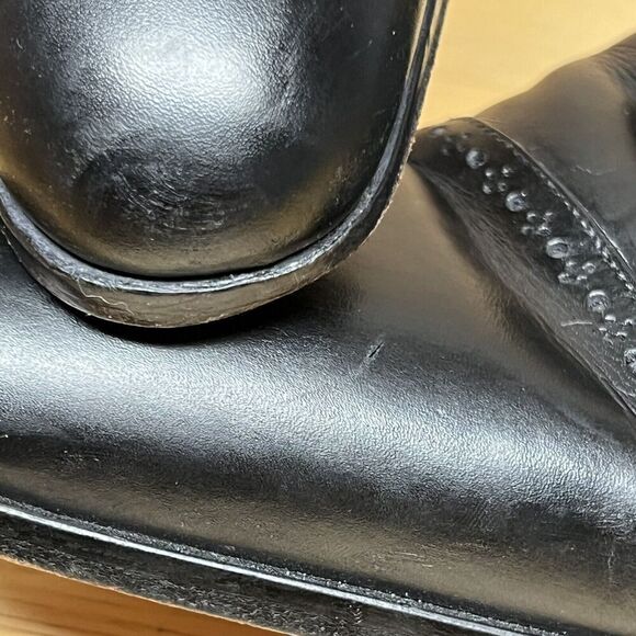 Finsbury Montana Men's 11.5 Shoes Black Leather Gamme Latina Blake Welted Oxford - Picture 11 of 13